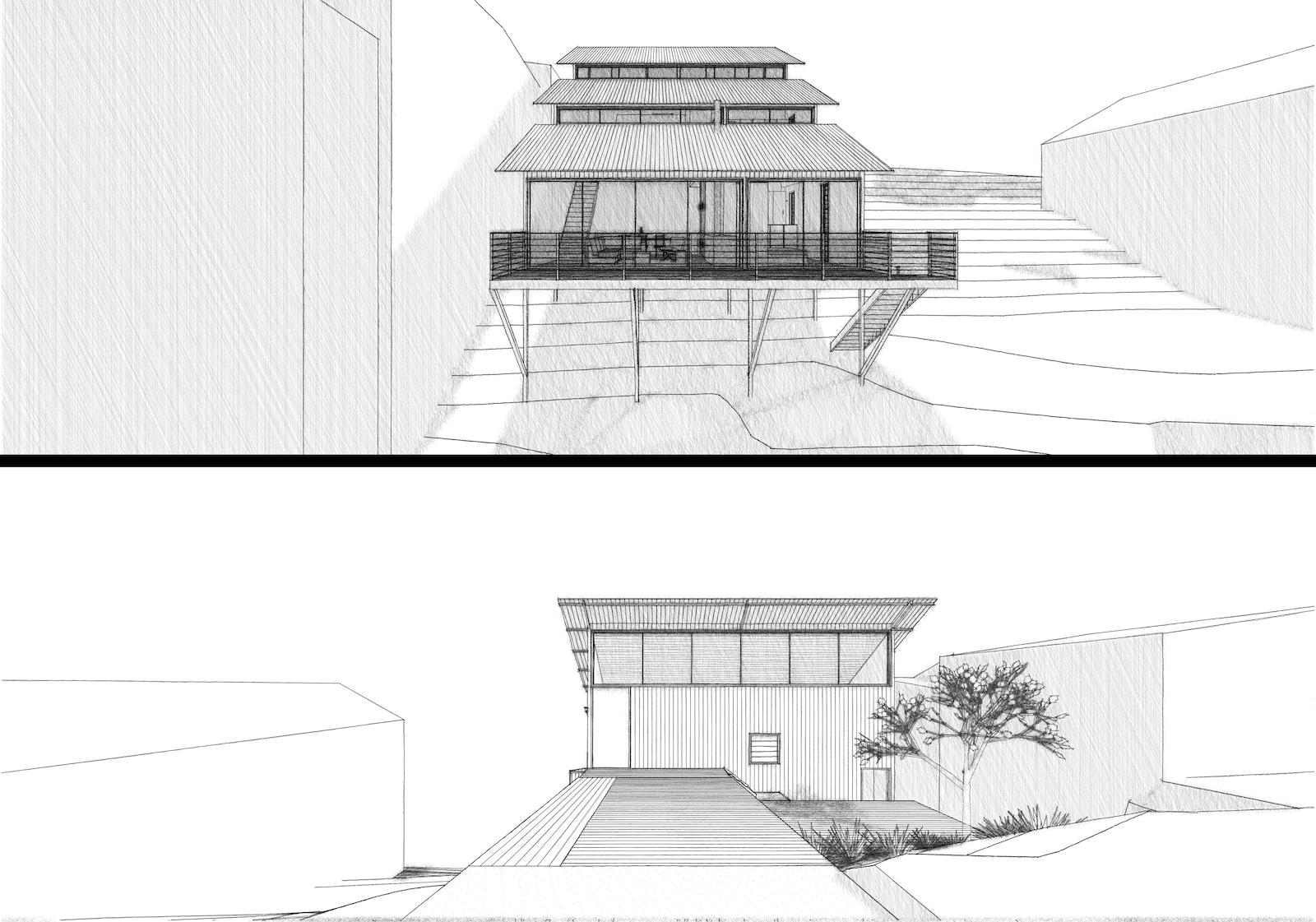 Cliff front and rear